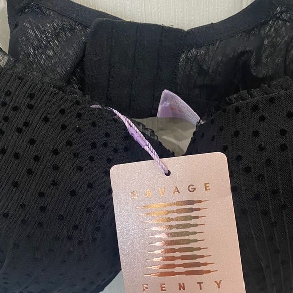 Savage X Fenty Black Polka Dot Bra - Picture 4 of 8
